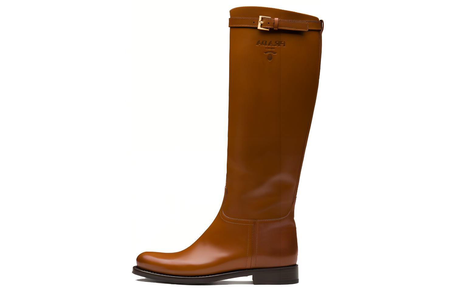 Buy (W) Bottes en Cuir Prada ''Marron'' 1W175M_34A_F0046_F_D030
