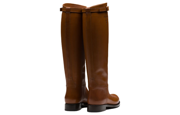 Shop (W) Bottes en Cuir Prada ''Marron'' 1W175M_34A_F0046_F_D030