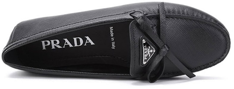 (W) Prada 黑色Saffiano皮革驾车乐福鞋 1DD071_053_F0002_F_005 Purchase (W) Prada 黑色Saffiano皮革驾车乐福鞋 1DD071_053_F0002_F_005