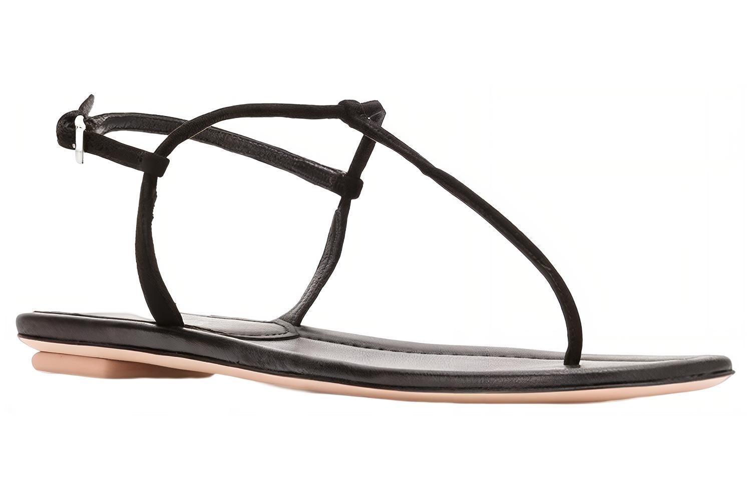 Order (W) Sandal Datar Kulit Prada Gesper 'Black Fashion' 1Y558B_008_F0002_F_005