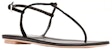 (W) Sandal Rata Kulit Prada dengan Gesper 'Fesyen Hitam' 1Y558B_008_F0002_F_005