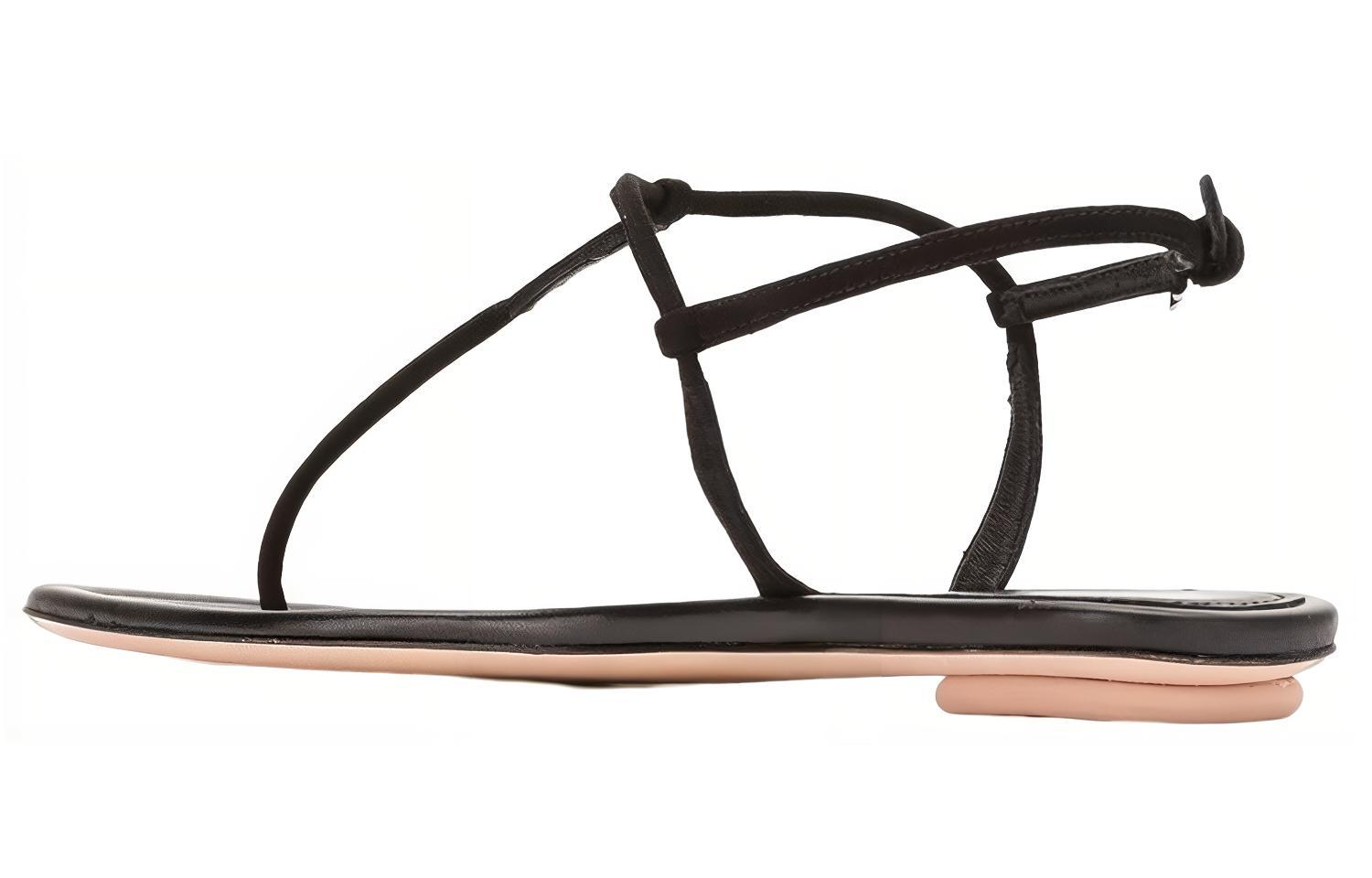 Shop (W) Sandal Datar Kulit Prada Gesper 'Black Fashion' 1Y558B_008_F0002_F_005