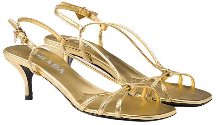 (W) 普拉达金棕色皮革扣环标志凉鞋 1X504N_79A_F0056_F_055 Lookbook (W) 普拉达金棕色皮革扣环标志凉鞋 1X504N_79A_F0056_F_055