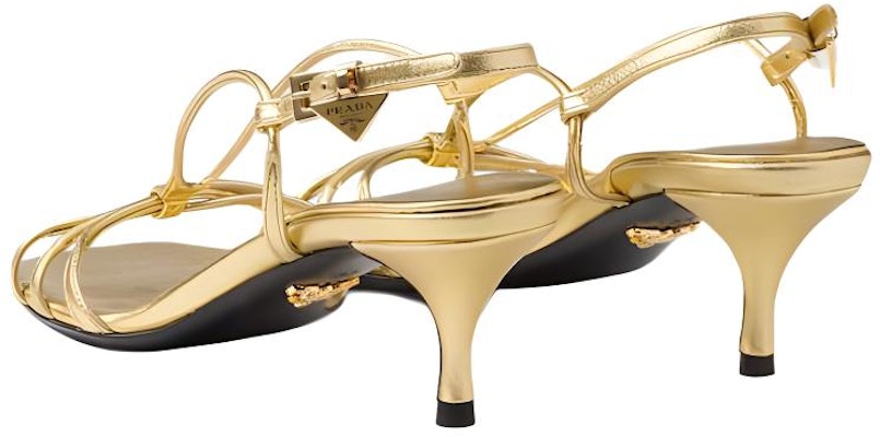 (W) 普拉达金棕色皮革扣环标志凉鞋 1X504N_79A_F0056_F_055 Purchase (W) 普拉达金棕色皮革扣环标志凉鞋 1X504N_79A_F0056_F_055