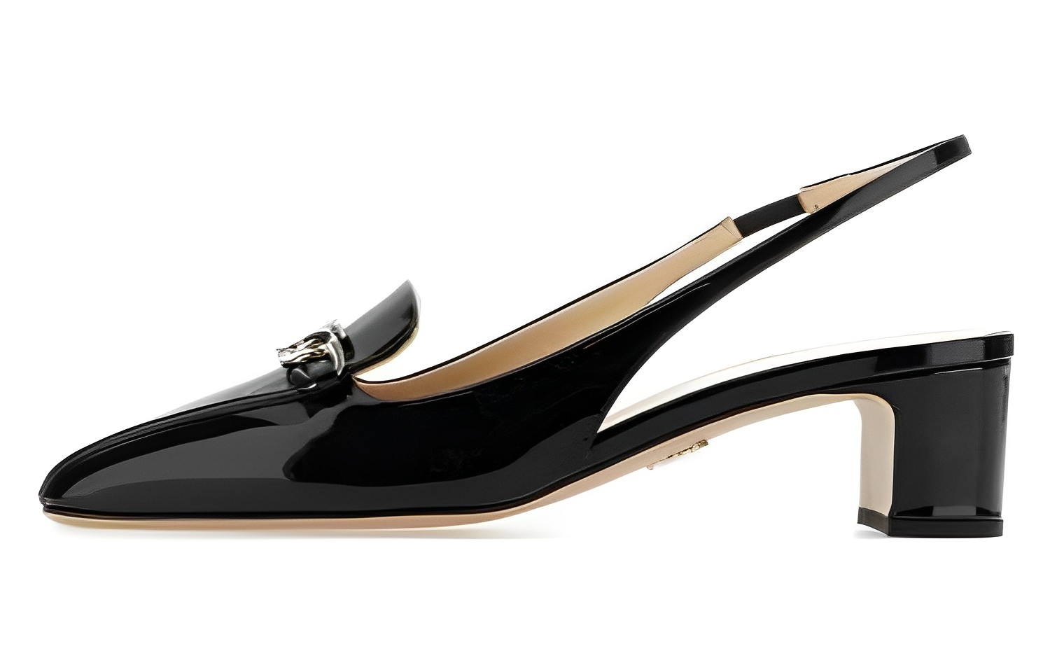 (Women) Prada Leather Buckle Round-Toe Block Heel 'Black' 1D196N_069_F0002_F_B045