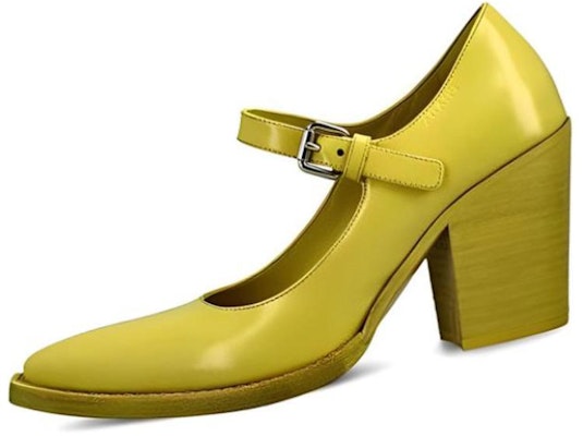 (W) Prada Hak Chunky Kulit Kuning dengan Gesper Ujung Bulat 1I128N_055_F0322 Lookbook (W) Prada Hak Chunky Kulit Kuning dengan Gesper Ujung Bulat 1I128N_055_F0322