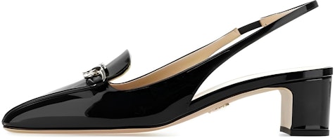 (Women) Prada Leather Buckle Round-Toe Block Heel 'Black' 1D196N_069_F0002_F_B045 (Women) Prada Leather Buckle Round-Toe Block Heel 'Black' 1D196N_069_F0002_F_B045