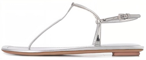 (Women) Prada Leather Buckle Sandals 'Silver' 1Y558B_3AU1_F0118_F_005 (Women) Prada Leather Buckle Sandals 'Silver' 1Y558B_3AU1_F0118_F_005