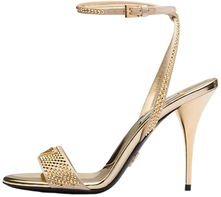 (Women) Prada Leather Buckle Stiletto 'Fashion Slide Gold' 1X022N_2AWL_F0522 Buy (Women) Prada Leather Buckle Stiletto 'Fashion Slide Gold' 1X022N_2AWL_F0522