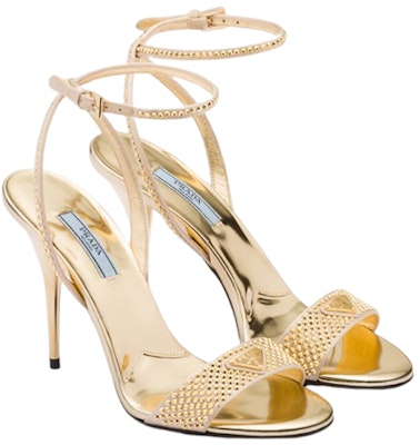 (W) Prada Kulit Buckle Stiletto 'Fashion Slide Emas' 1X022N_2AWL_F0522 Order (W) Prada Kulit Buckle Stiletto 'Fashion Slide Emas' 1X022N_2AWL_F0522