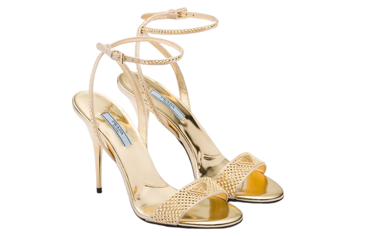 Order (W) Prada Talon Aiguille Cuir Boucle ''Fashion Slide Or'' 1X022N_2AWL_F0522
