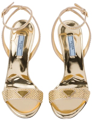 (W) Prada Kulit Buckle Stiletto 'Fashion Slide Emas' 1X022N_2AWL_F0522 Lookbook (W) Prada Kulit Buckle Stiletto 'Fashion Slide Emas' 1X022N_2AWL_F0522