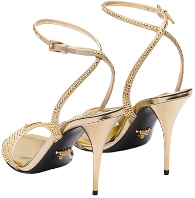 (W) Prada Kulit Buckle Stiletto 'Fashion Slide Emas' 1X022N_2AWL_F0522 Shop (W) Prada Kulit Buckle Stiletto 'Fashion Slide Emas' 1X022N_2AWL_F0522