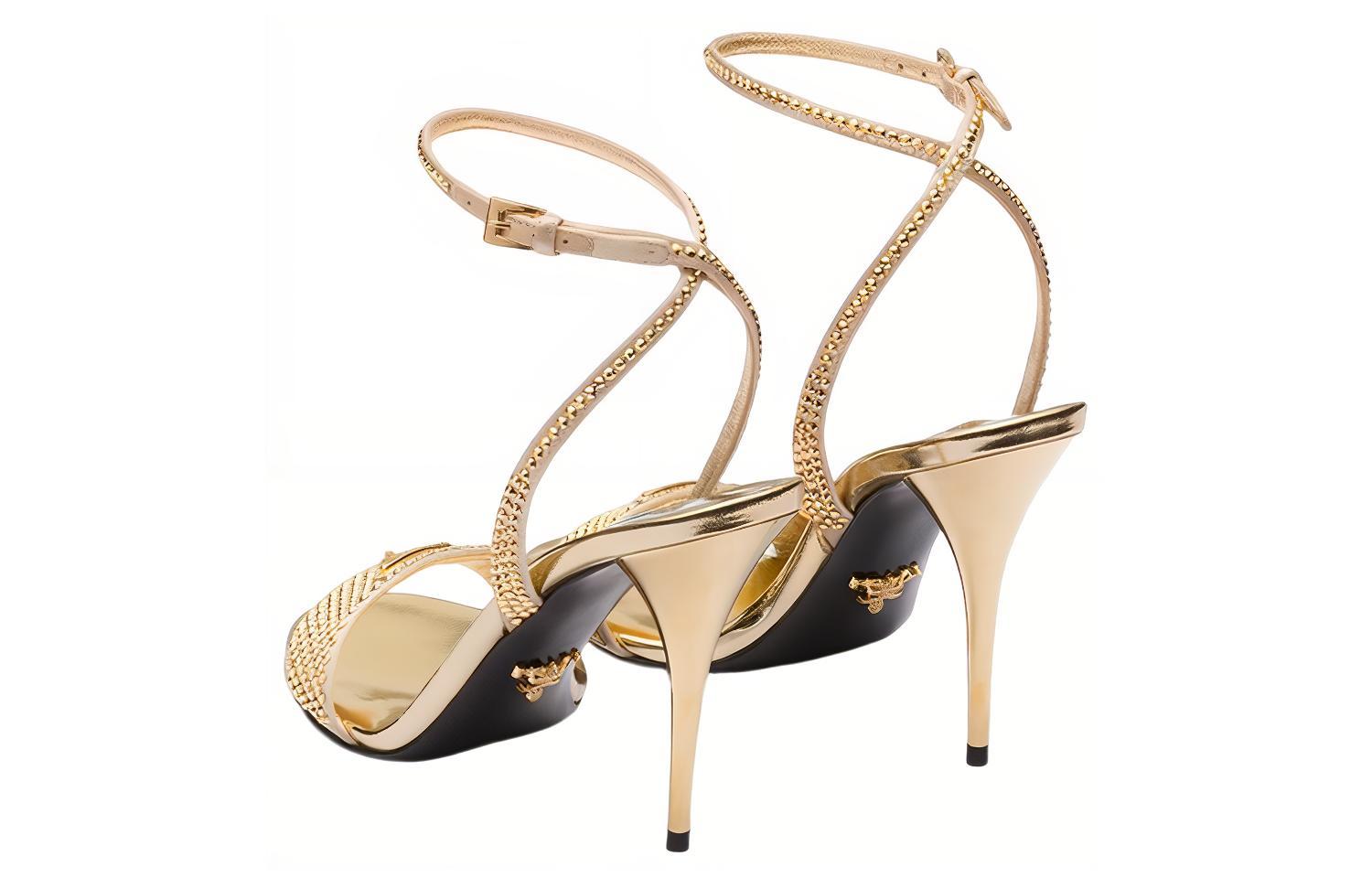 Shop (W) Prada Talon Aiguille Cuir Boucle ''Fashion Slide Or'' 1X022N_2AWL_F0522
