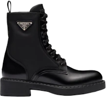 Order PRADA 皮革 粗跟 短靴 女款 黑色