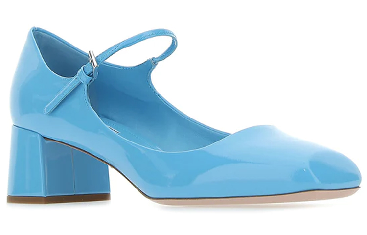 (W) Prada Leather Chunky High Heel 'Blue Fashion' 圖 3