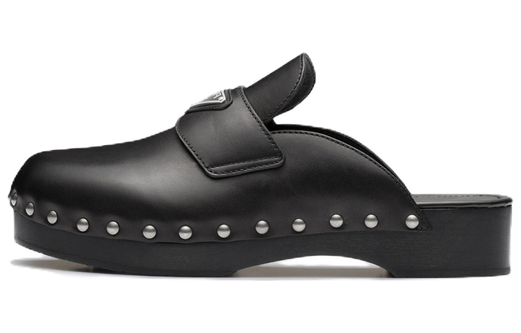 Buy (W) 프라다 가죽 클로그 (블랙) 2Z2993_248_F0002