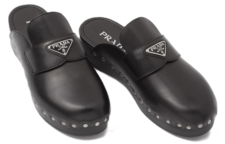Order (W) 프라다 가죽 클로그 (블랙) 2Z2993_248_F0002