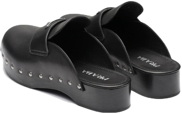 (Women) Prada Leather Clog 'Black' 2Z2993_248_F0002 Shop (Women) Prada Leather Clog 'Black' 2Z2993_248_F0002