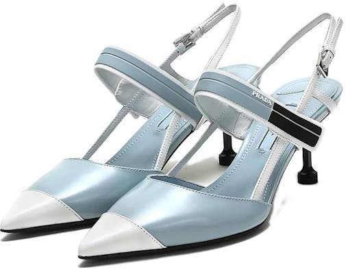 (W) Prada Leren Color-Block Puntige Hoge Hakken ''Blauw Wit'' 1I296I_AZ3_F0X24_F_065 Lookbook (W) Prada Leren Color-Block Puntige Hoge Hakken ''Blauw Wit'' 1I296I_AZ3_F0X24_F_065