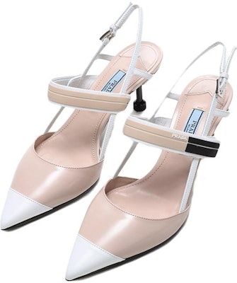 (W) Prada Sandalias de Tacón Alto en Cuero Colorblock 'Blancas' 1I296I_AZ3_F062Z_F_065 Lookbook (W) Prada Sandalias de Tacón Alto en Cuero Colorblock 'Blancas' 1I296I_AZ3_F062Z_F_065