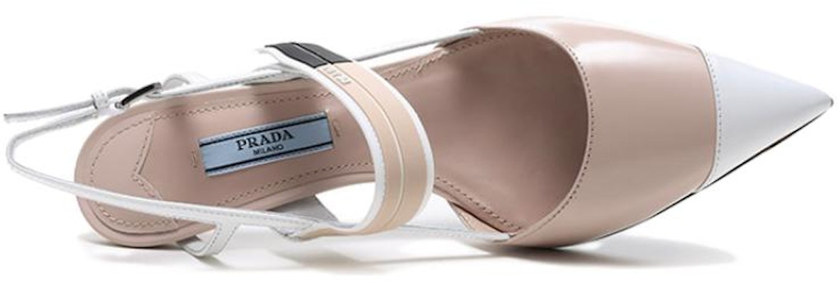 (W) Prada Sandalias de Tacón Alto en Cuero Colorblock 'Blancas' 1I296I_AZ3_F062Z_F_065 Purchase (W) Prada Sandalias de Tacón Alto en Cuero Colorblock 'Blancas' 1I296I_AZ3_F062Z_F_065