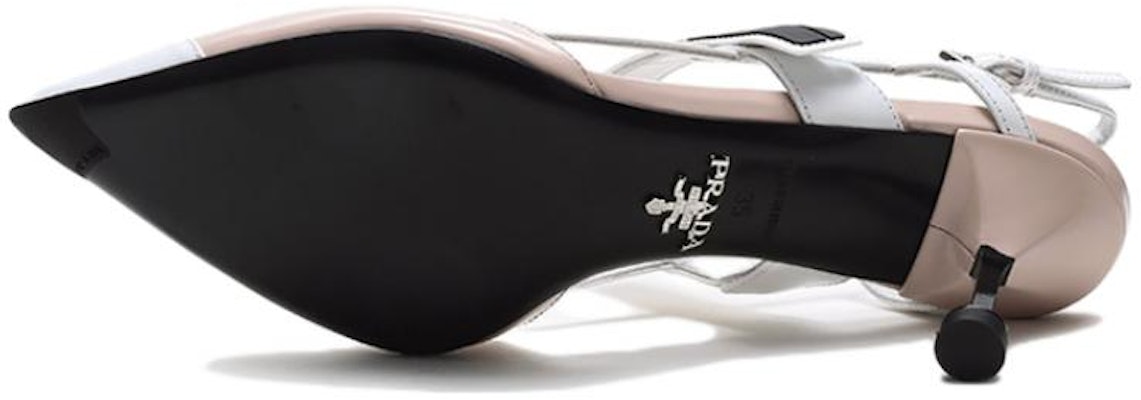 (Women) Prada Leather Colorblock High Heel Sandal 'White' 1I296I_AZ3_F062Z_F_065 Details for (Women) Prada Leather Colorblock High Heel Sandal 'White' 1I296I_AZ3_F062Z_F_065