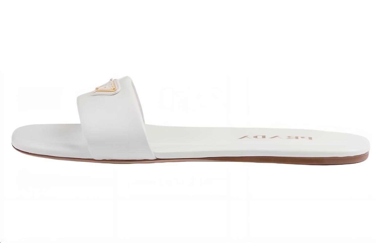 (W) Prada Leather CMFTable Slip-On 'White'