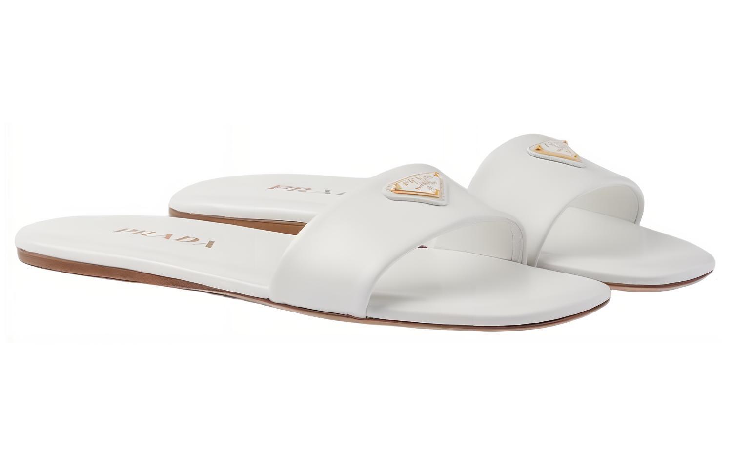 (W) Prada Leather CMFTable Slip-On 'White' 圖 3