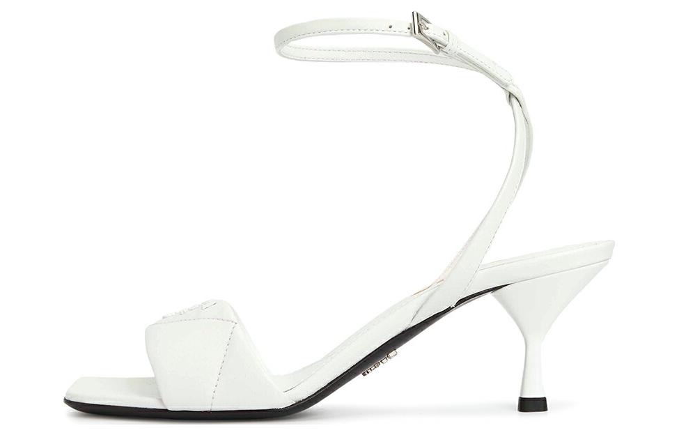 (Women) Prada Leather Comfortable Versatile Slingback Sandals 'White' 1X825M-038