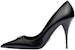 (W) Prada Kulit Segitiga Logo Berekor Runcing Stiletto 'Hitam' 1I001N_055_F0002_F_085