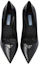 Shop (W) Prada Leren Enamel Driehoek Logo Puntige Stiletto ''Zwart'' 1I001N_055_F0002_F_085