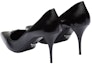 Purchase (W) Prada Kulit Segitiga Logo Berekor Runcing Stiletto 'Hitam' 1I001N_055_F0002_F_085