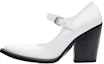 Buy (W) Escarpins à Talons Épais en Cuir Prada Boucle Mode ''Blanc'' 1I128N_055_F0009_F_090