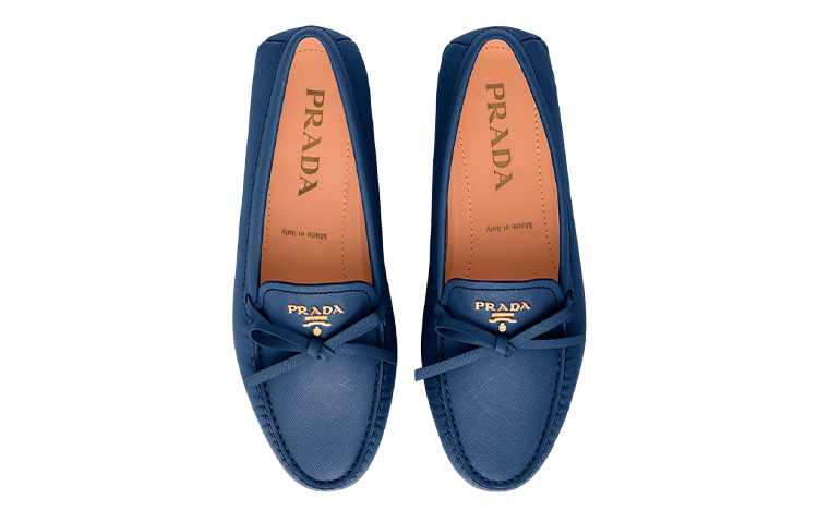 (W) Prada Leather Fashion Low-Top Sneakers 'Blue' 圖 4