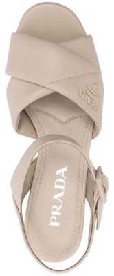 PRADA 皮革 時尚露趾 一字帶涼鞋 女款 淺褐色 Shop PRADA 皮革 時尚露趾 一字帶涼鞋 女款 淺褐色