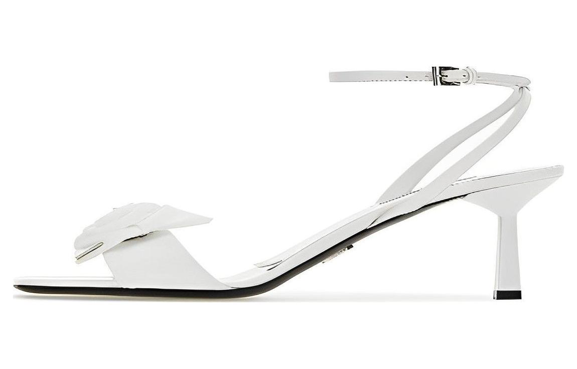 Buy (W) プラダ レザー オープントゥ サンダル (ホワイト) 1X149N_055_F0009_F_075