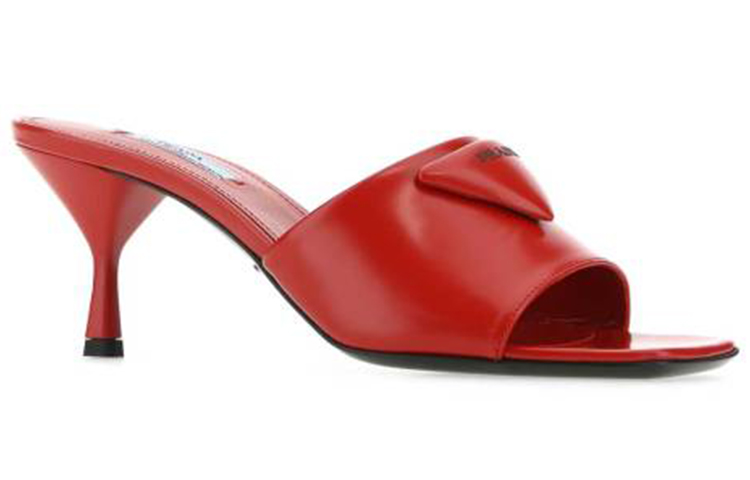 (W) Prada Leather Fashion Sandals 'Red' 圖 3