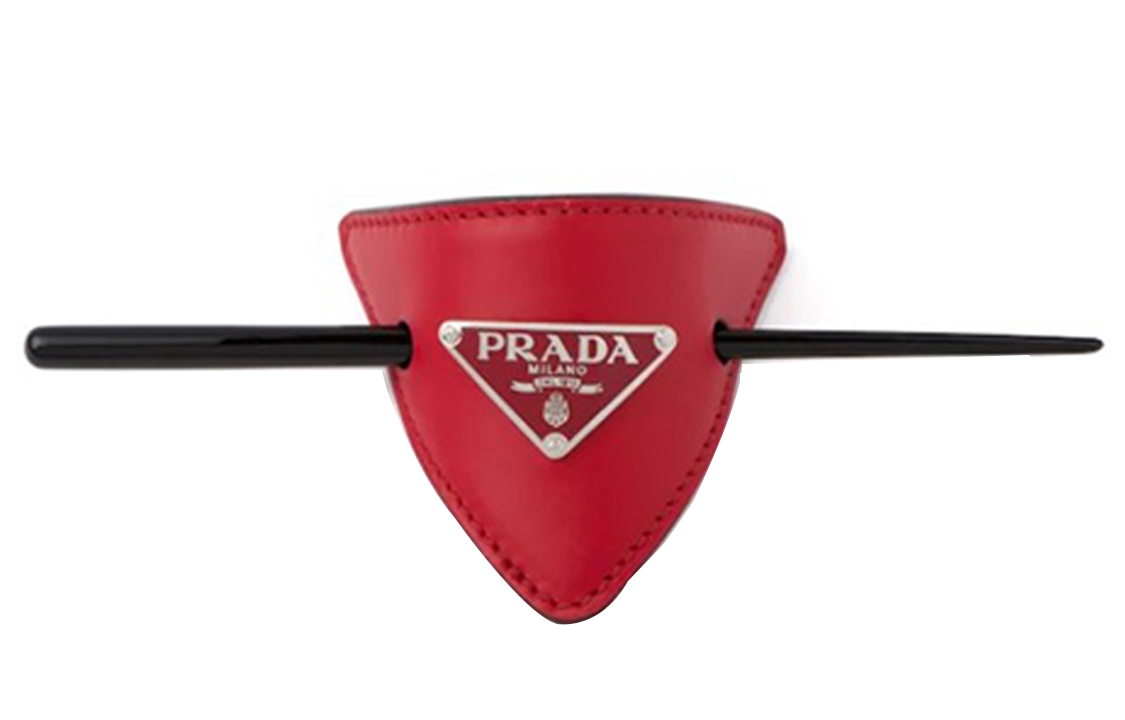 (Women) PRADA Leather Hairclip Women Red 1IF004-8NQ-F068Z