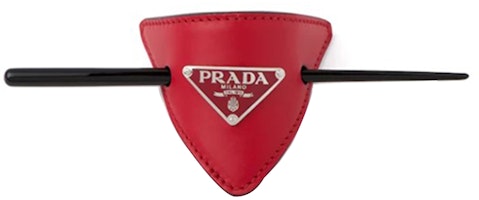 (Women) PRADA Leather Hairclip Women Red 1IF004-8NQ-F068Z (Women) PRADA Leather Hairclip Women Red 1IF004-8NQ-F068Z