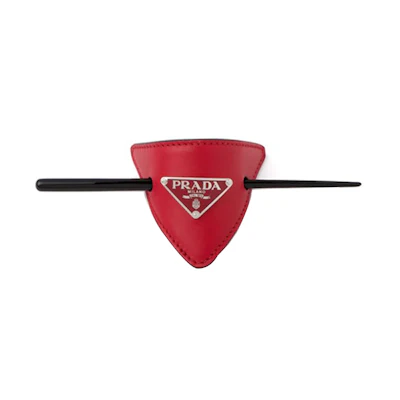 (Women) PRADA Leather Hairclip Women Red 1IF004-8NQ-F068Z