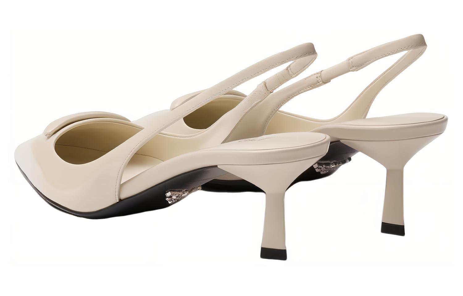 (W) Prada Leather Heels 'Ivory CMFT' 圖 3