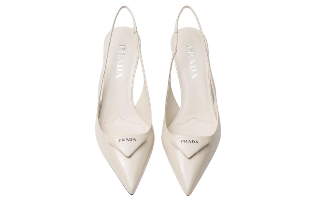 (W) Prada Leather Heels 'Ivory CMFT' 圖 4
