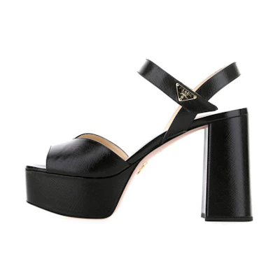 (W) Prada Leather High-Heel 'Black'