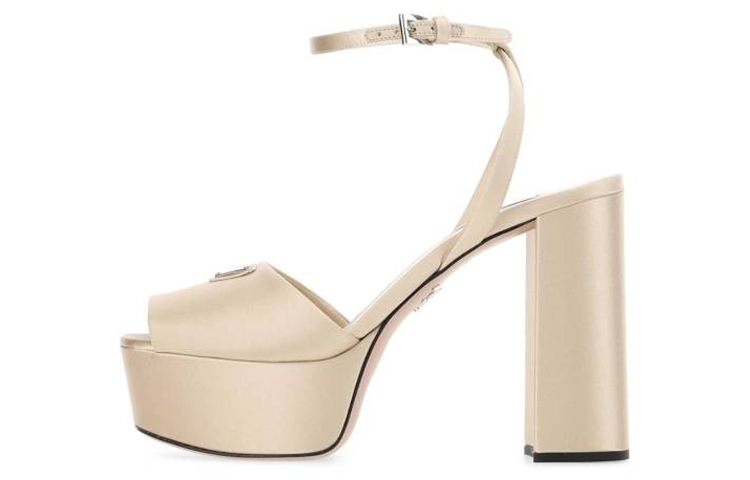Buy (Women) Prada Leather High-Heel Buckle Sandals 'Light Brown' 1XP48B_049_F0036_F_115
