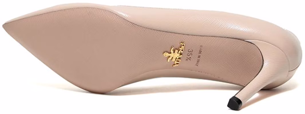 (W) Prada Kasut Tumit Tinggi Kulit 'Apricot' 1I834I_3A9S_F0236_F_085 Details for (W) Prada Kasut Tumit Tinggi Kulit 'Apricot' 1I834I_3A9S_F0236_F_085
