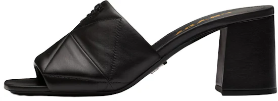 (Women) Prada Leather High-Heel Sandals with Metallic Print 'Black' 1XX583_038_F0002_F_BB65 (Women) Prada Leather High-Heel Sandals with Metallic Print 'Black' 1XX583_038_F0002_F_BB65