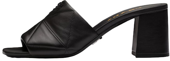 (Women) Prada Leather High-Heel Sandals with Metallic Print 'Black' 1XX583_038_F0002_F_BB65 (Women) Prada Leather High-Heel Sandals with Metallic Print 'Black' 1XX583_038_F0002_F_BB65