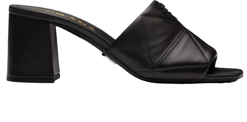 (Women) Prada Leather High-Heel Sandals with Metallic Print 'Black' 1XX583_038_F0002_F_BB65 Order (Women) Prada Leather High-Heel Sandals with Metallic Print 'Black' 1XX583_038_F0002_F_BB65