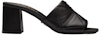 (W) Prada Sandal Tumit Tinggi Kulit Cetak Metalik 'Hitam' 1XX583_038_F0002_F_BB65